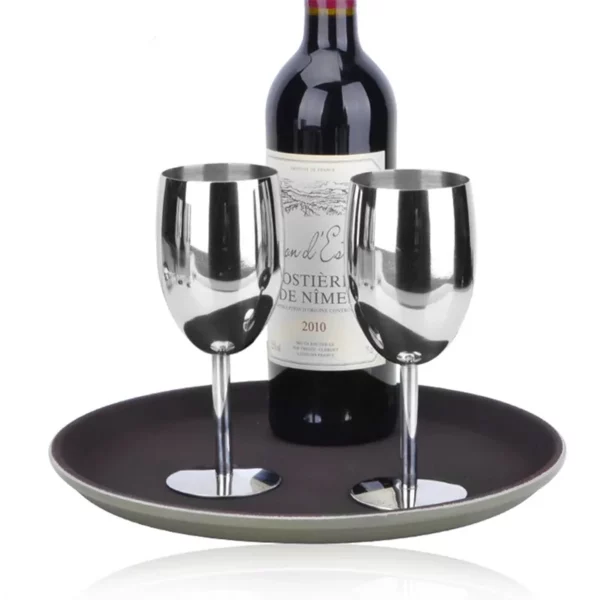 2pc 240ml Stainless Steel Wine Glass - Image 6