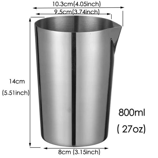 Stainless Steel MIxing Glass 800ml - Image 2